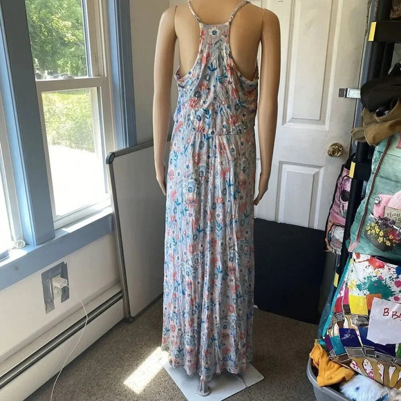 LC Lauren Conrad Women’s L Floral Maxi Dress Stretch Beach Summer Comfortable - Picture 6 of 9